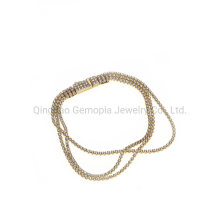 925 Silver 18K 10K 14K Gold Light Tennis Fashion Bracelet